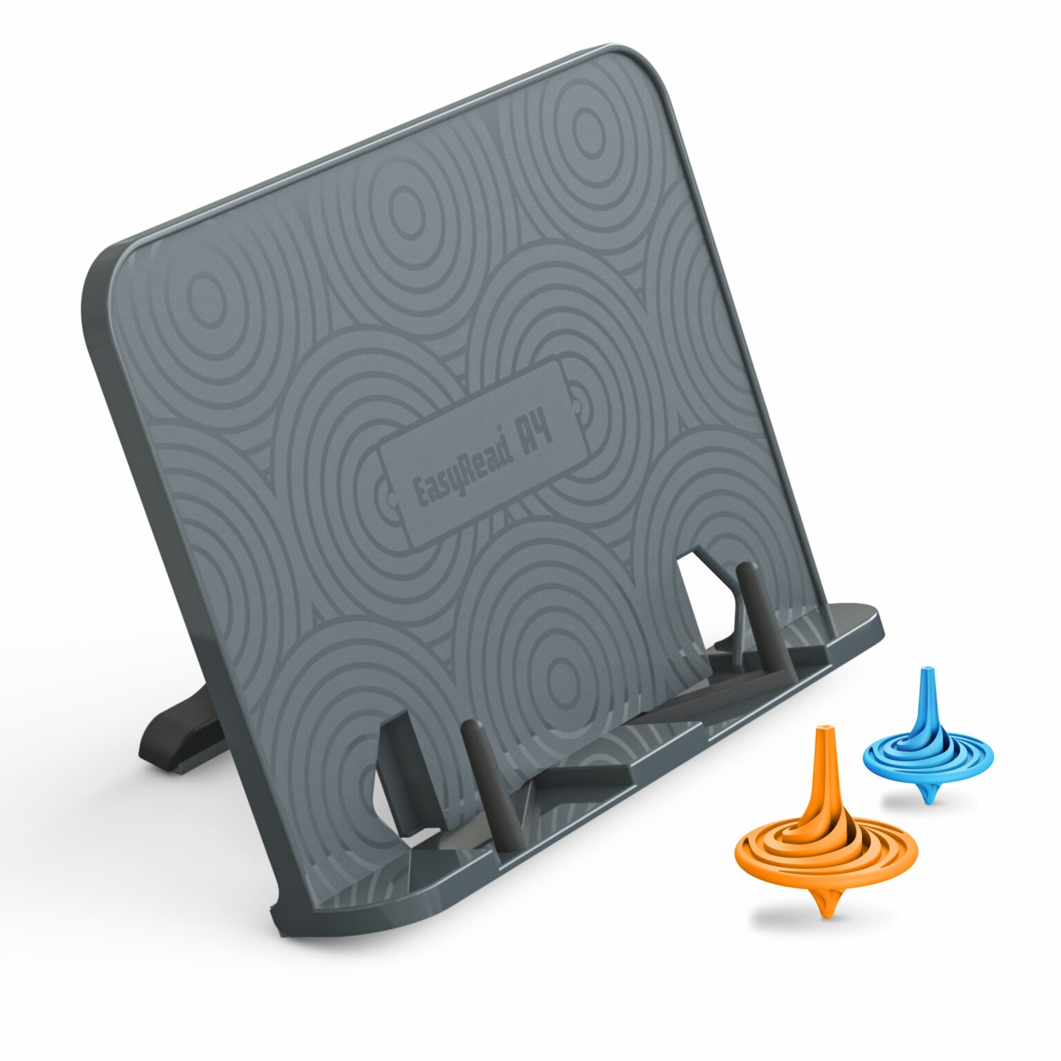 EasyRead A4 Size (28 cms x 20.4 cms Portable Hands-Free Reading Stand Holder for Books with Free Spinning Top (Toy) – Made in India.