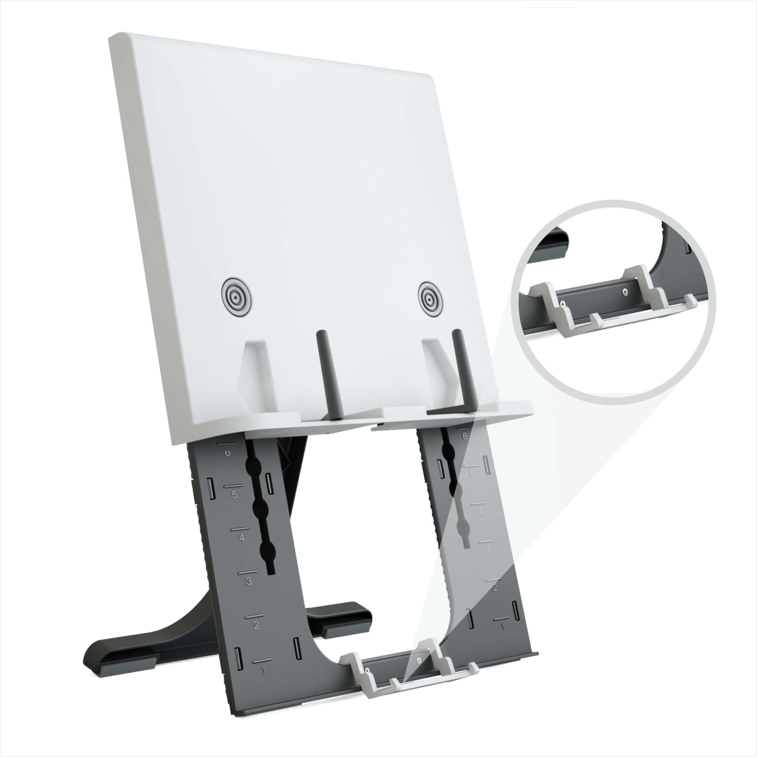 EasyRead Plus MO: Heavy-Duty Height Adjustable Book Stand with Built-in Mobile Holder for Online Learning – 11.1″ x 10.4″. Made In India