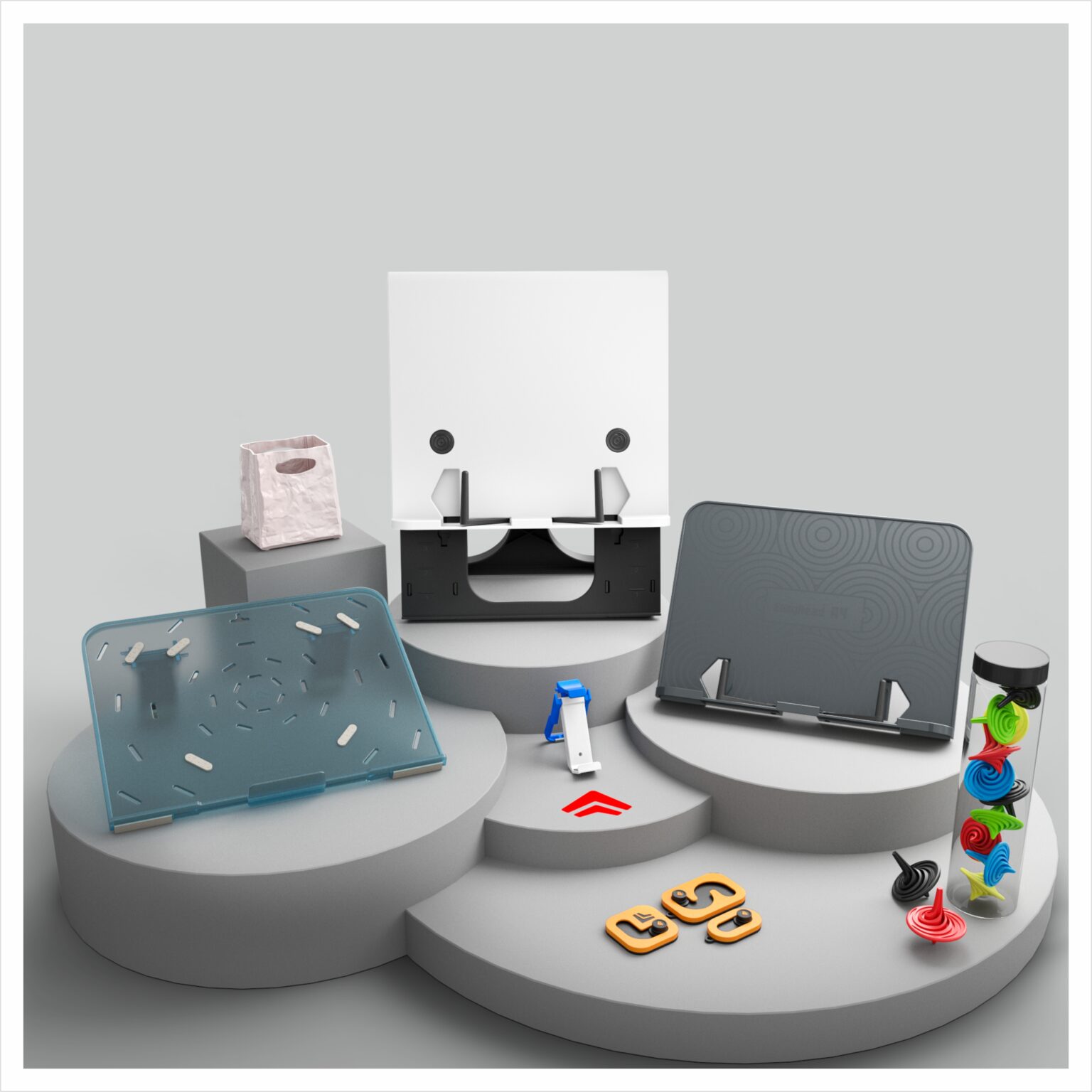 EasyRead SetUp – 7-in-1 Study Ready Power Pack – Book Reading Stands, Laptop Stand & Phone Mounts, Spinning Tops & Fidgets, Desk Pen Holders for students preparing for competitive exams